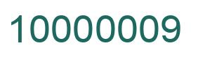 Número 10000009 imagen verde