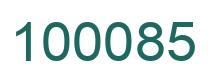 Number 100085 green image