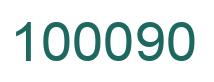 Number 100090 green image