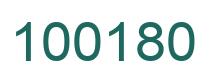 Number 100180 green image