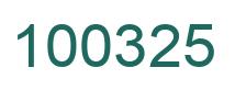 Number 100325 green image