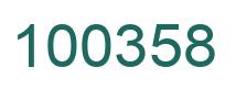 Number 100358 green image