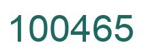 Number 100465 green image