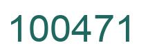 Number 100471 green image