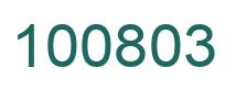 Number 100803 green image