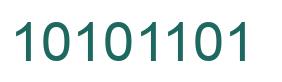 Number 10101101 green image