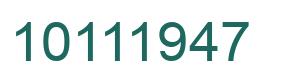 Número 10111947 imagen verde