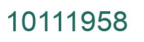 Número 10111958 imagen verde
