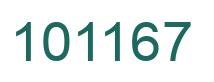 Number 101167 green image
