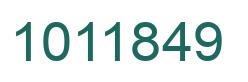 Number 1011849 green image