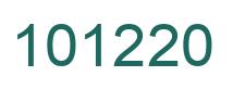 Number 101220 green image