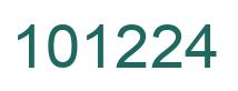 Number 101224 green image