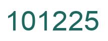 Number 101225 green image