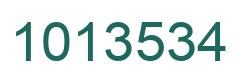Number 1013534 green image