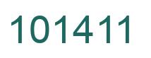 Number 101411 green image