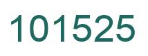 Number 101525 green image