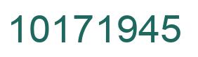 Número 10171945 imagen verde