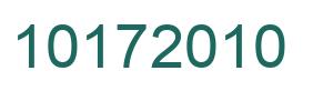 Number 10172010 green image