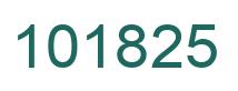 Number 101825 green image