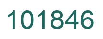 Number 101846 green image