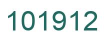Number 101912 green image