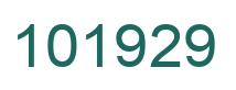Number 101929 green image