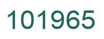 Number 101965 green image