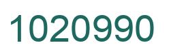 Number 1020990 green image