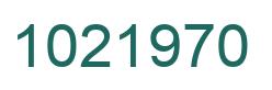Number 1021970 green image