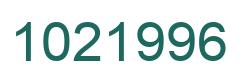 Number 1021996 green image