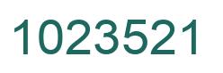 Number 1023521 green image