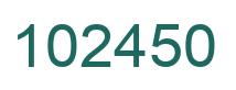 Number 102450 green image