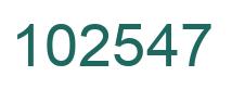 Number 102547 green image