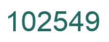 Number 102549 green image