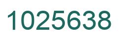 Number 1025638 green image