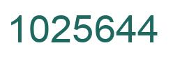 Number 1025644 green image