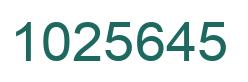 Number 1025645 green image