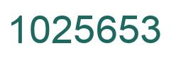 Number 1025653 green image