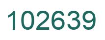 Number 102639 green image