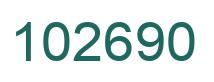 Number 102690 green image