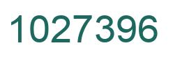 Number 1027396 green image