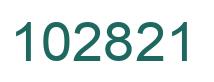 Number 102821 green image