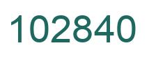 Number 102840 green image