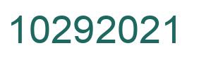Number 10292021 green image