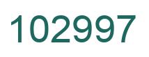 Number 102997 green image