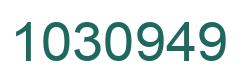 Number 1030949 green image