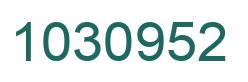 Number 1030952 green image