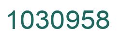 Number 1030958 green image