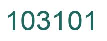 Number 103101 green image