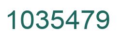 Number 1035479 green image